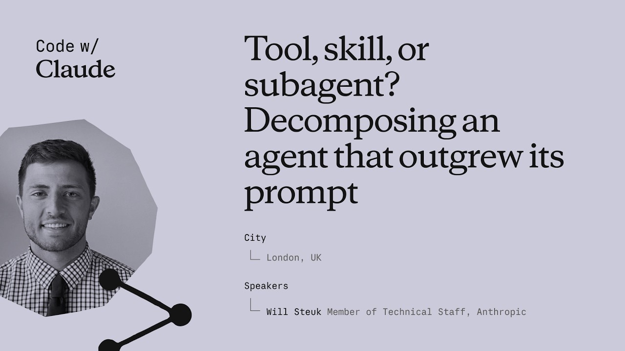 Tool, skill, or subagent? Decomposing an agent that outgrew its prompt