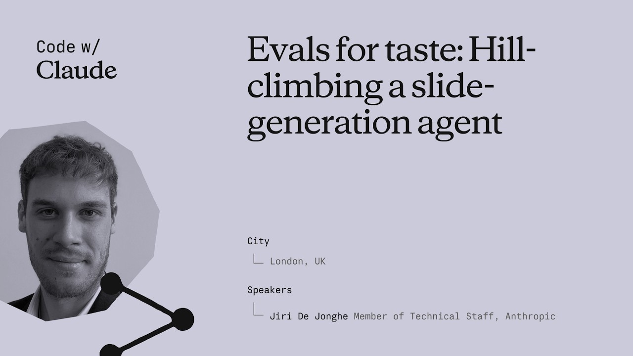 Evals for taste: Hill-climbing a slide-generation agent