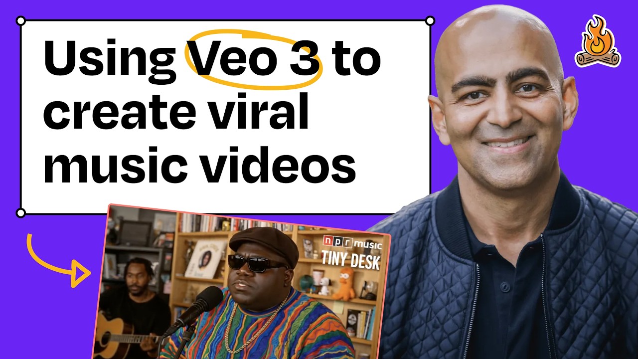 Using Veo 3 to create AI-generated music videos, like a Tiny Desk concert with Notorious B.I.G.